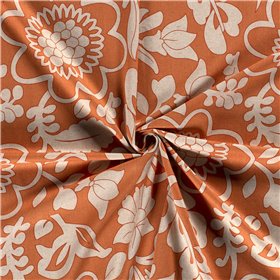 WOVEN VISCOSE LINNEN FLOWERS
