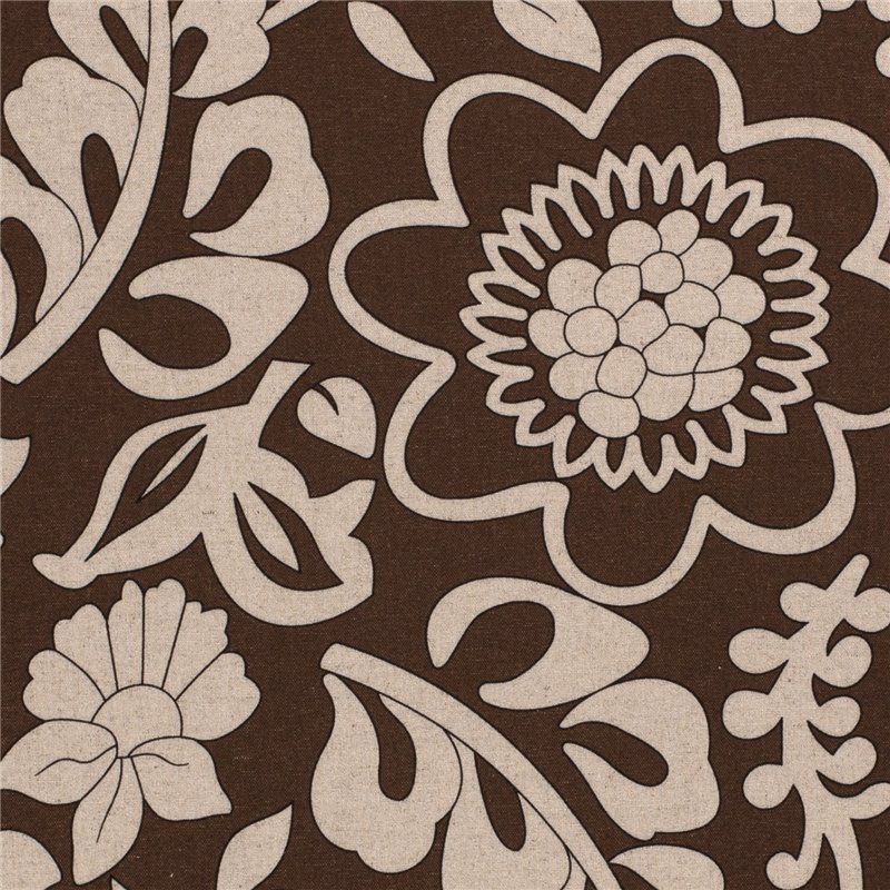 WOVEN VISCOSE LINNEN FLOWERS