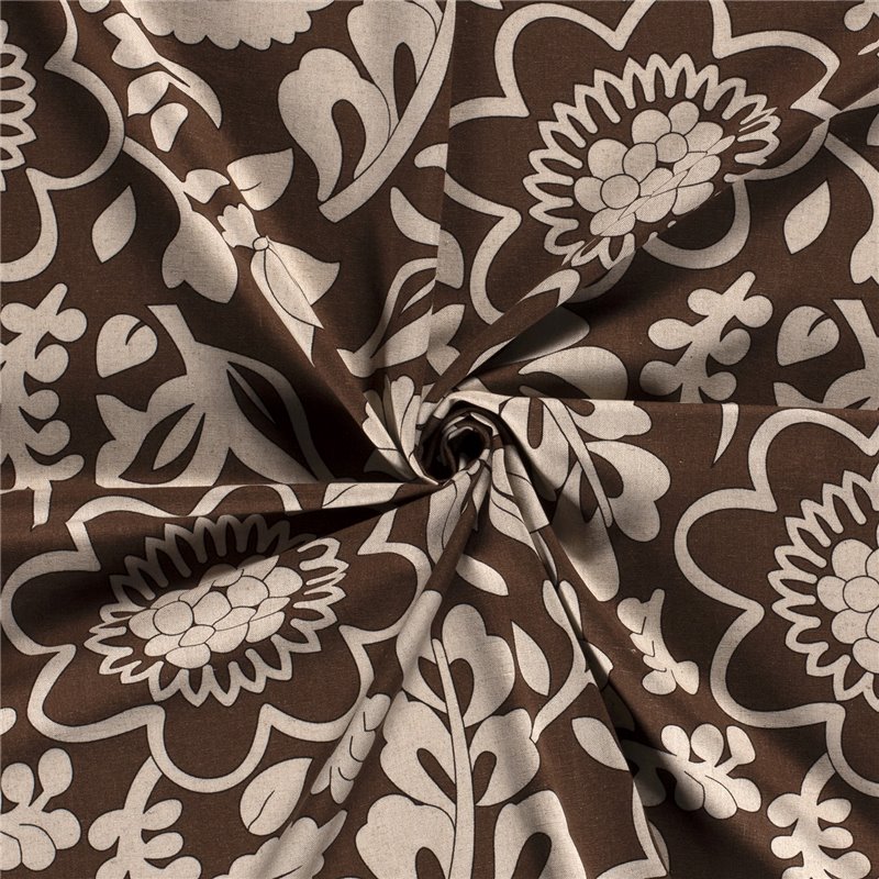 WOVEN VISCOSE LINNEN FLOWERS