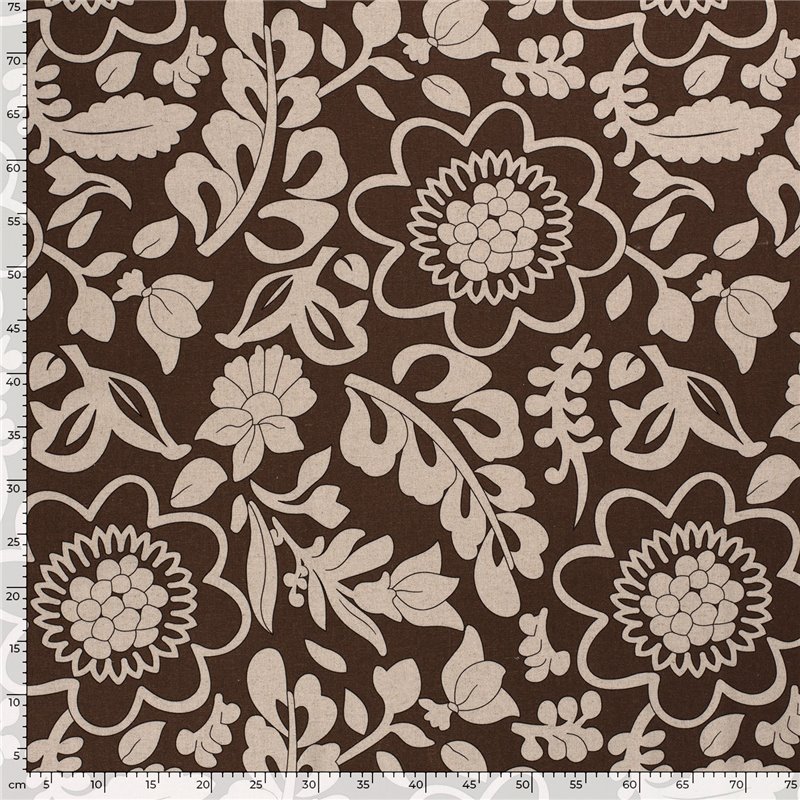 WOVEN VISCOSE LINNEN FLOWERS