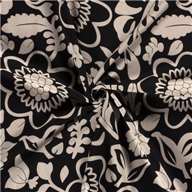 WOVEN VISCOSE LINNEN FLOWERS