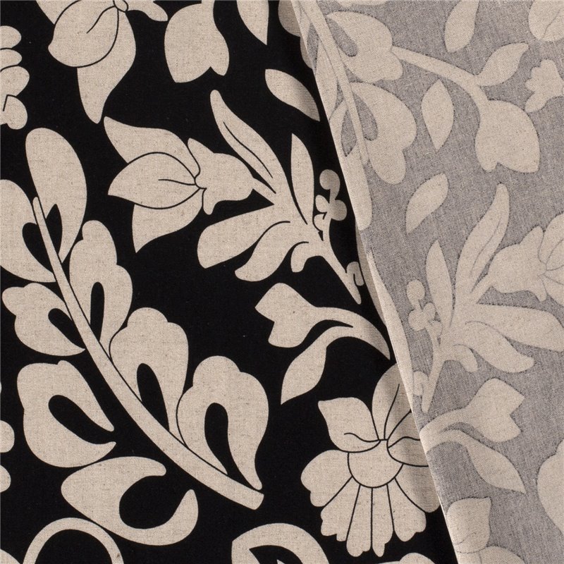 WOVEN VISCOSE LINNEN FLOWERS