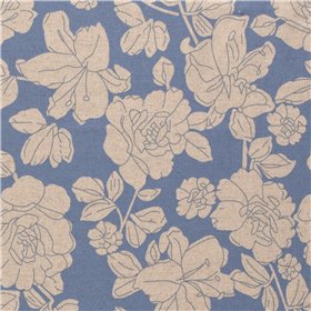 WOVEN VISCOSE LINNEN FLOWERS