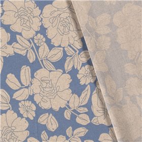 WOVEN VISCOSE LINNEN FLOWERS