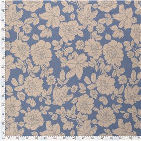 WOVEN VISCOSE LINNEN FLOWERS