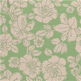 WOVEN VISCOSE LINNEN FLOWERS