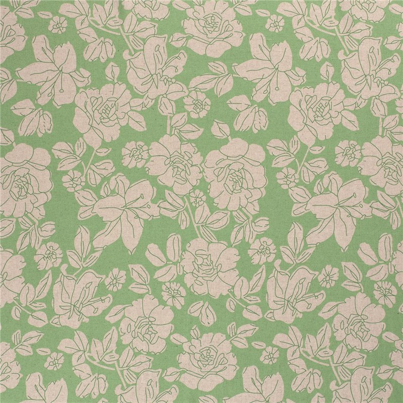 WOVEN VISCOSE LINNEN FLOWERS