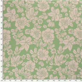 WOVEN VISCOSE LINNEN FLOWERS