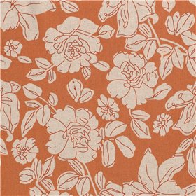 WOVEN VISCOSE LINNEN FLOWERS