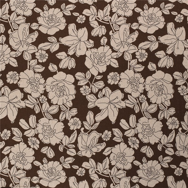 WOVEN VISCOSE LINNEN FLOWERS