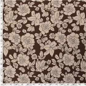 WOVEN VISCOSE LINNEN FLOWERS