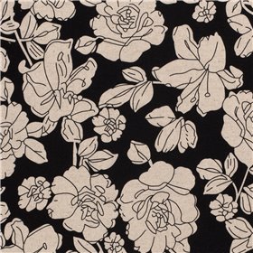 WOVEN VISCOSE LINNEN FLOWERS