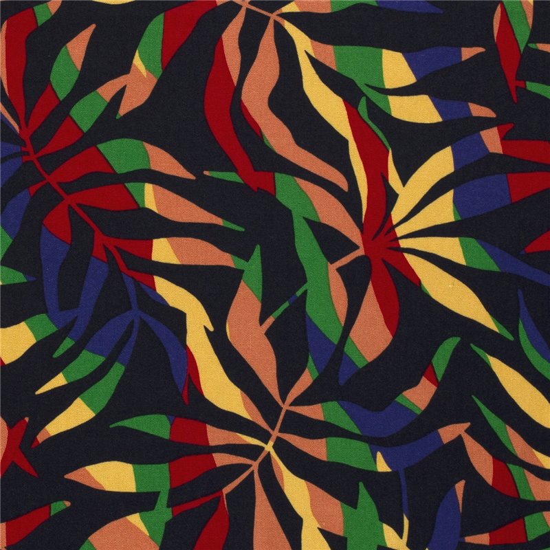 WOVEN VISCOSE LINNEN FLOWERS