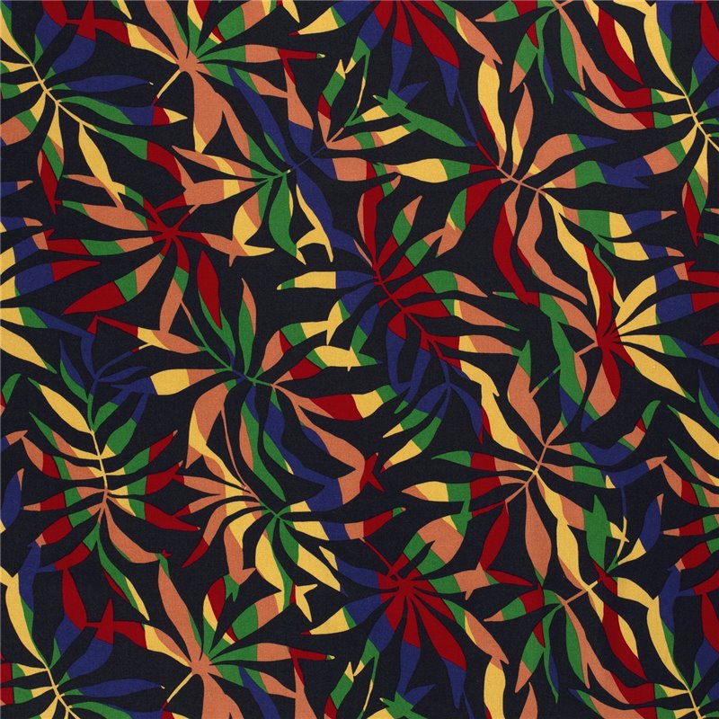 WOVEN VISCOSE LINNEN FLOWERS
