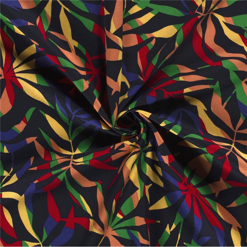 WOVEN VISCOSE LINNEN FLOWERS