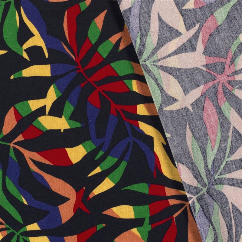 WOVEN VISCOSE LINNEN FLOWERS