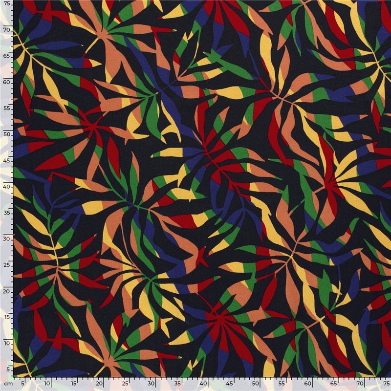 WOVEN VISCOSE LINNEN FLOWERS