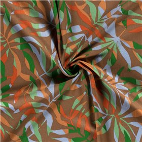 WOVEN VISCOSE LINNEN FLOWERS