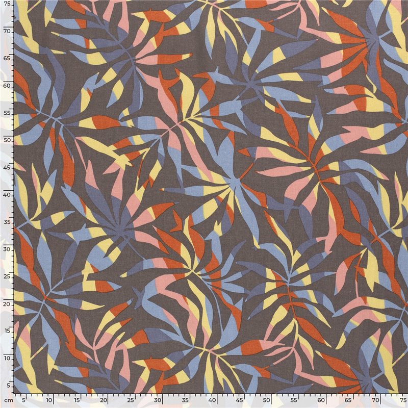 WOVEN VISCOSE LINNEN FLOWERS