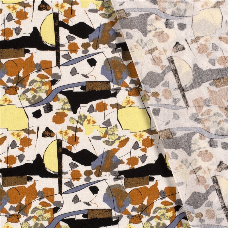 WOVEN VISCOSE LINNEN ABSTRACT