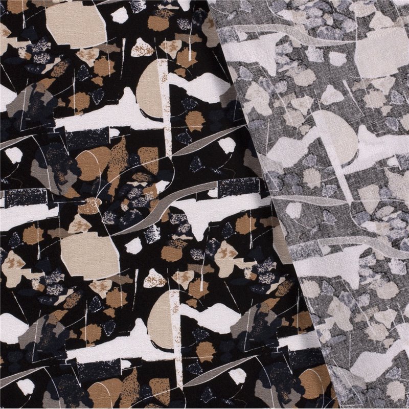 WOVEN VISCOSE LINNEN ABSTRACT