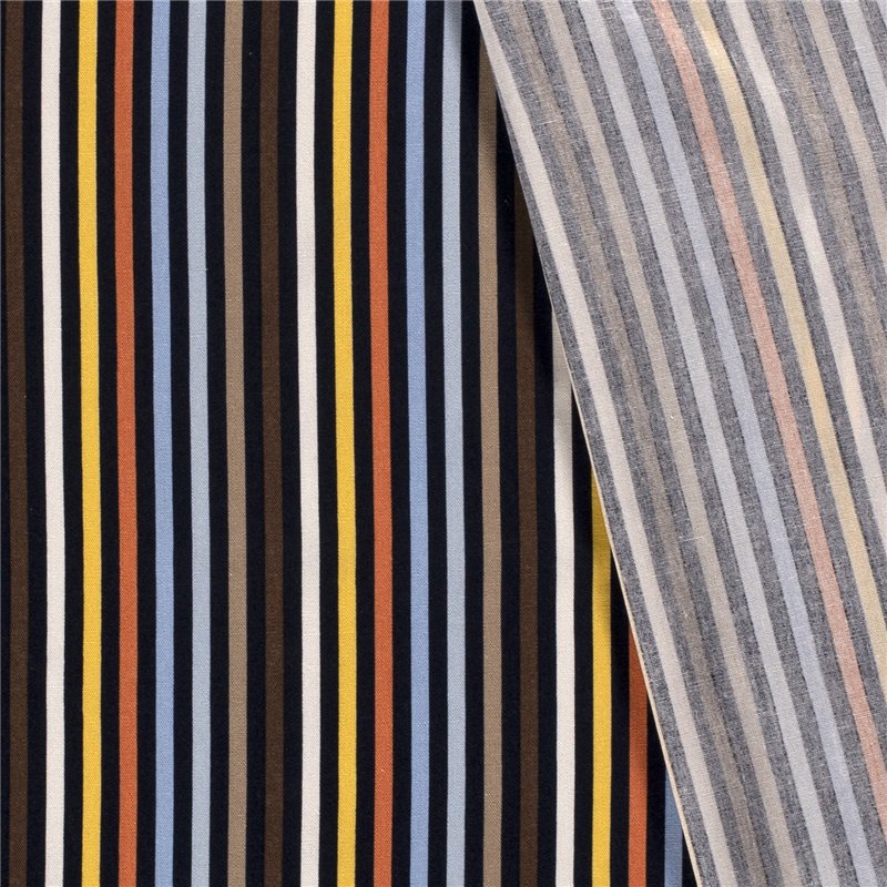 WOVEN VISCOSE LINNEN STRIPES
