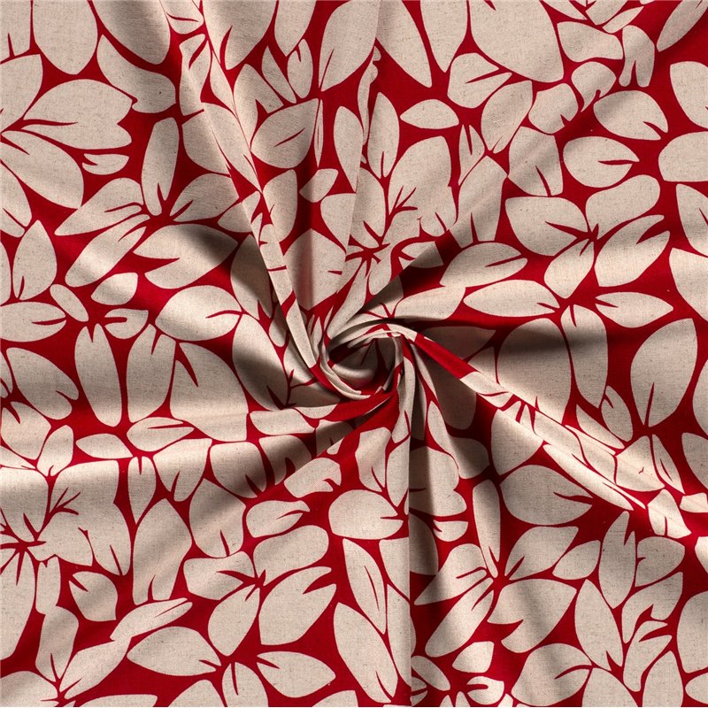 WOVEN VISCOSE LINNEN FLOWERS