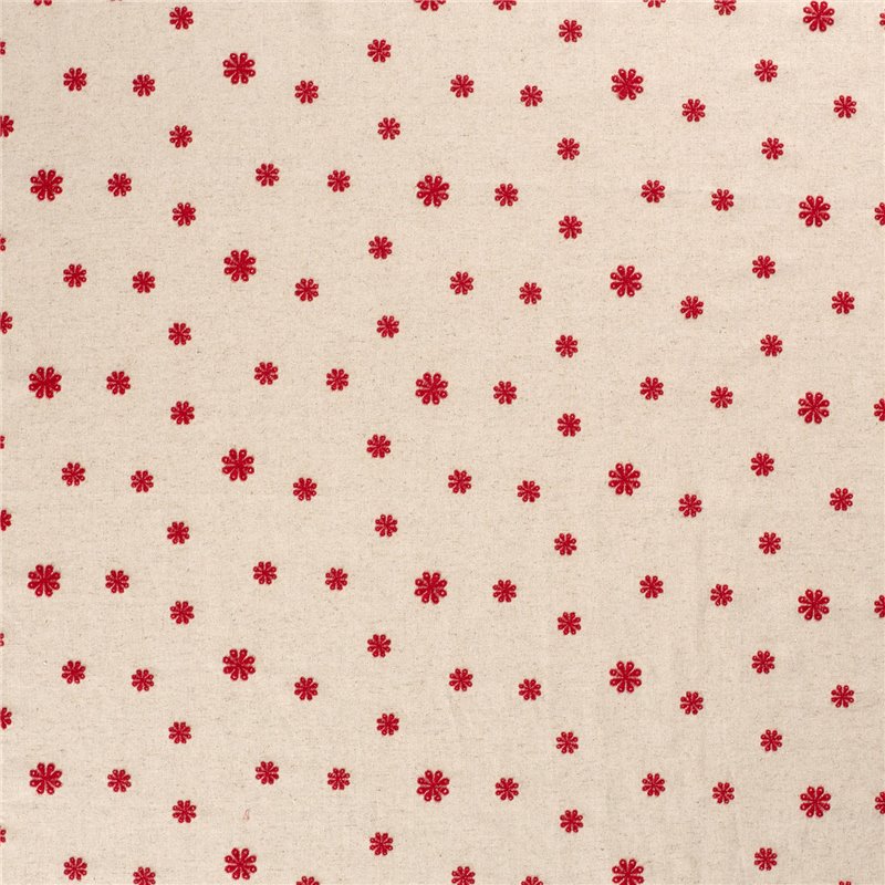 LINNEN VISCOSE EMBROIDERY FLOWERS