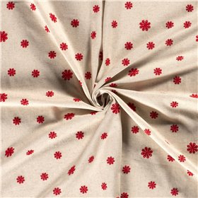 LINNEN VISCOSE EMBROIDERY FLOWERS