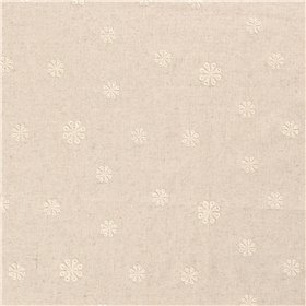 LINNEN VISCOSE EMBROIDERY FLOWERS