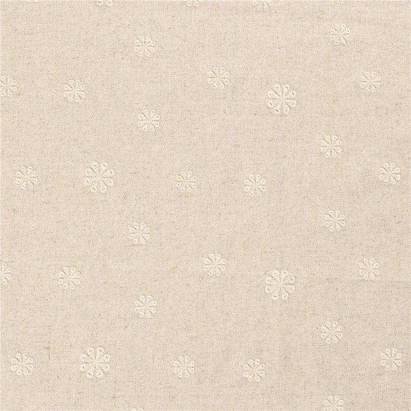 LINNEN VISCOSE EMBROIDERY FLOWERS