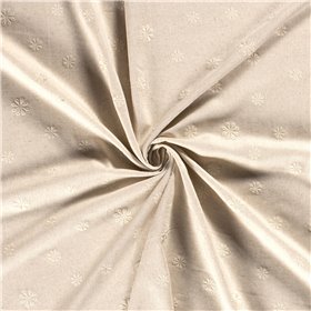 LINNEN VISCOSE EMBROIDERY FLOWERS