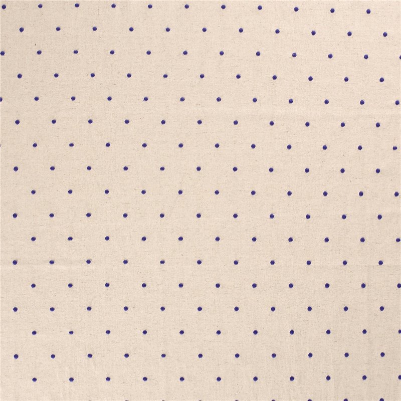 LINNEN VISCOSE EMBROIDERY DOTS