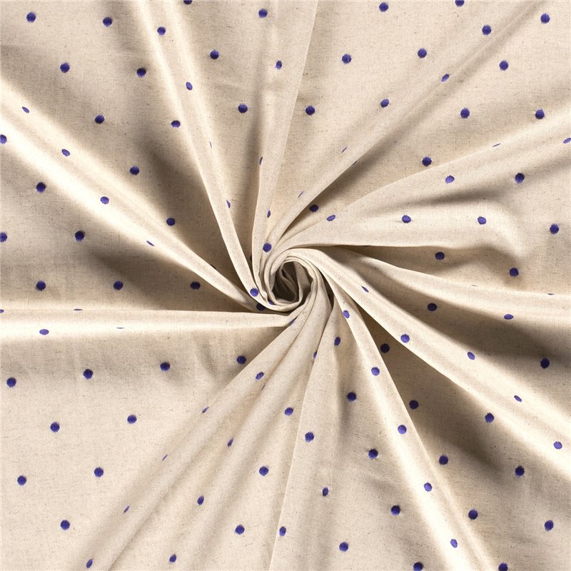 LINNEN VISCOSE EMBROIDERY DOTS
