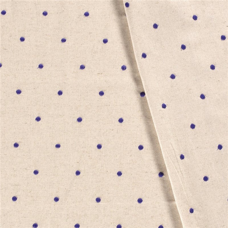 LINNEN VISCOSE EMBROIDERY DOTS
