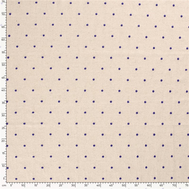 LINNEN VISCOSE EMBROIDERY DOTS