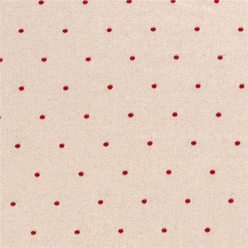 LINNEN VISCOSE EMBROIDERY DOTS