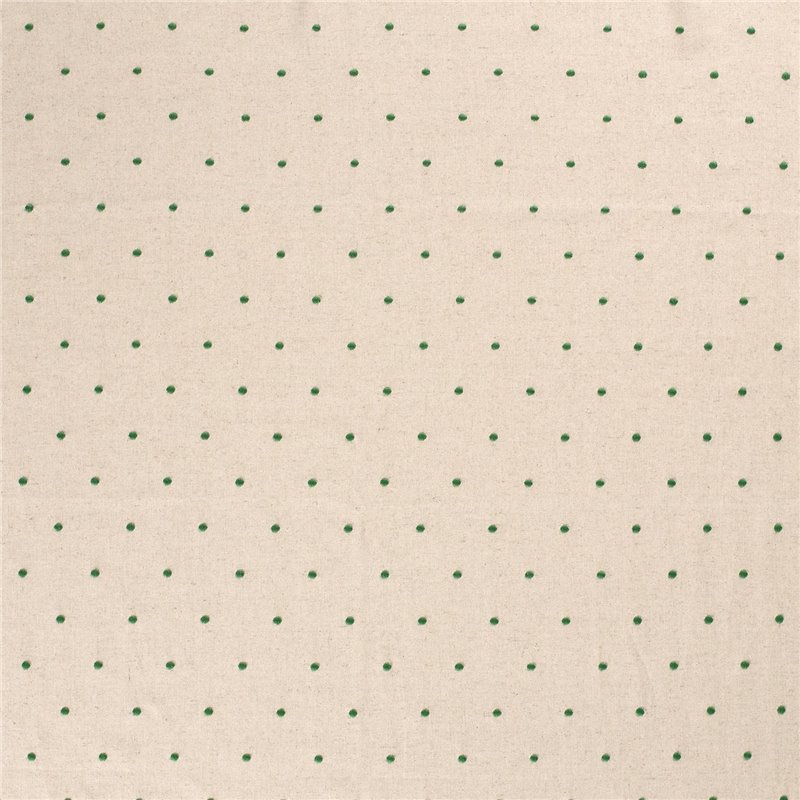 LINNEN VISCOSE EMBROIDERY DOTS