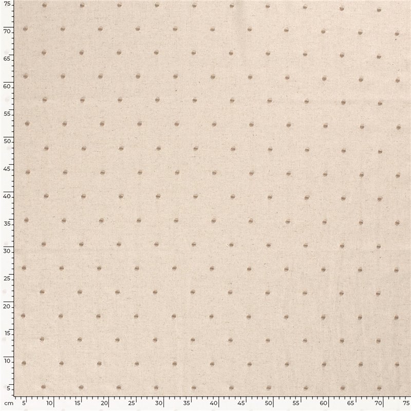LINNEN VISCOSE EMBROIDERY DOTS