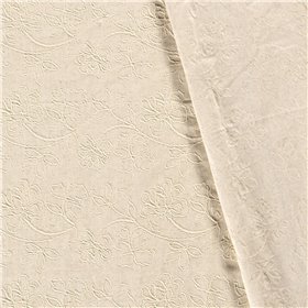 LINNEN VISCOSE EMBROIDERY FLOWERS