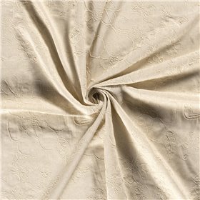 LINNEN VISCOSE EMBROIDERY FLOWERS