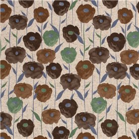 VISCOSE LINNEN LOOK JERSEY FLOWERS