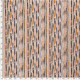 VISCOSE LINNEN LOOK JERSEY ABSTRACT