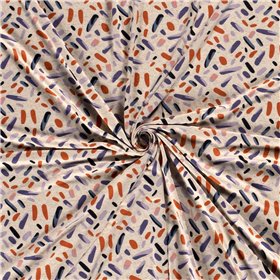 VISCOSE LINNEN LOOK JERSEY SPRINKLES