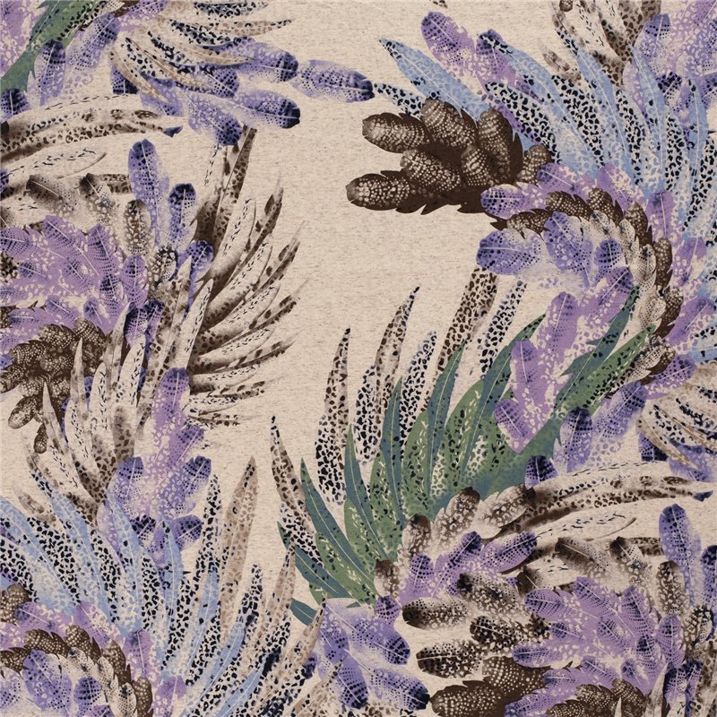 VISCOSE LINNEN LOOK JERSEY FEATHERS