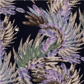 VISCOSE LINNEN LOOK JERSEY FEATHERS