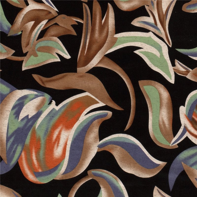 VISCOSE LINNEN LOOK JERSEY PLANTS