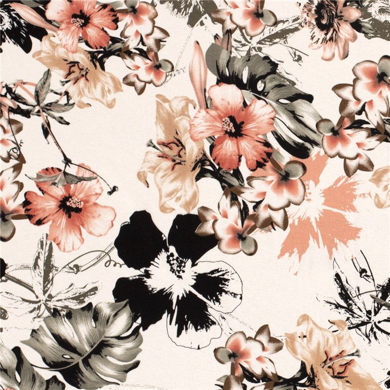 VISCOSE JERSEY FLOWERS