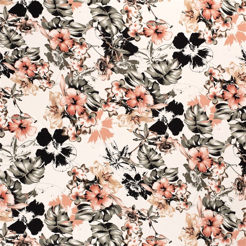 VISCOSE JERSEY FLOWERS