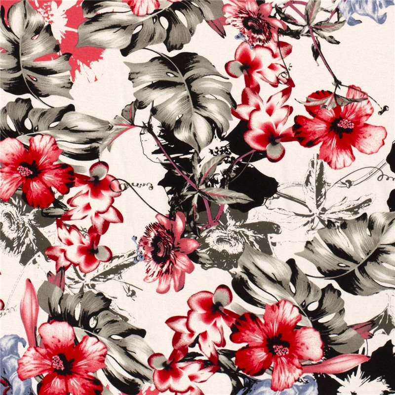 VISCOSE JERSEY FLOWERS
